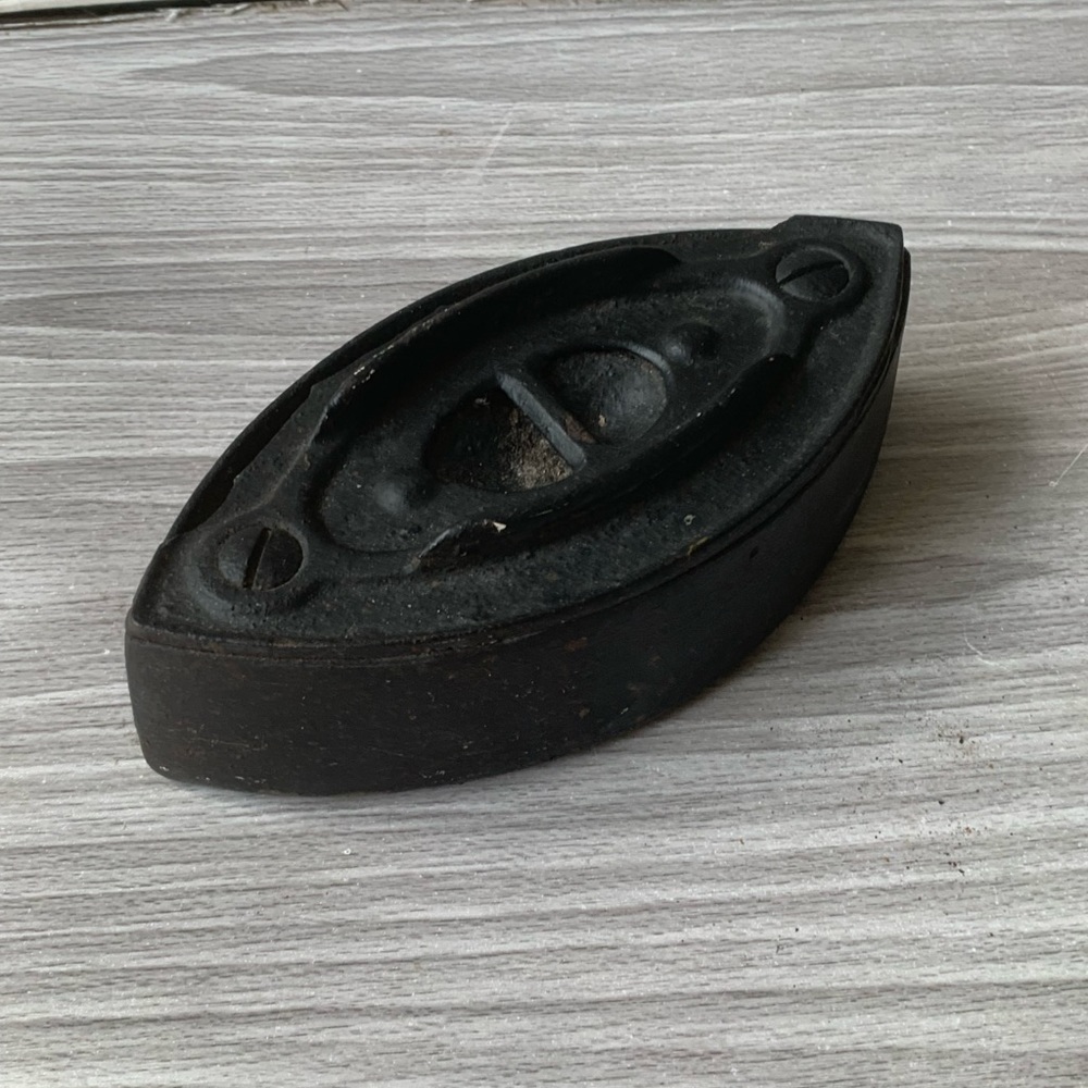 Antique Cast Iron Sad Iron farmhouse home decor door stop. See all photos